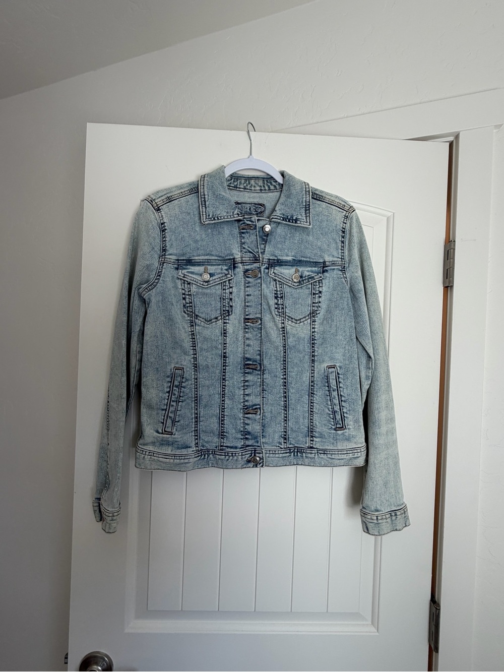 Maurices Light Wash Blue Denim Jacket